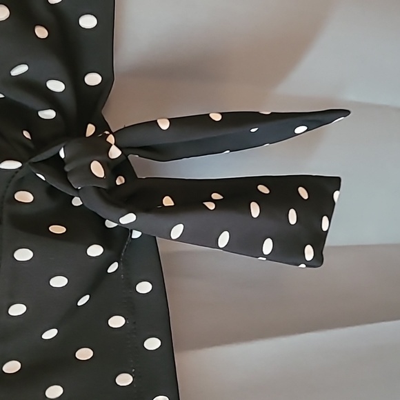 Chico's Black and White Polka Dot and Print Top - Picture 5 of 7